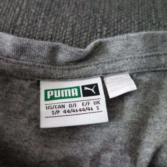 Puma Suede Gray with Gold Lettering T-Shirt Size S - Picture 4 of 6